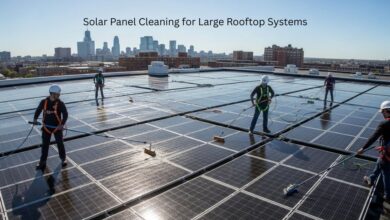 Solar Panel Cleaning for Large Rooftop Systems