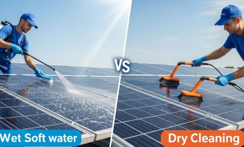 Water-Based vs Dry Solar Panel Cleaning Explained